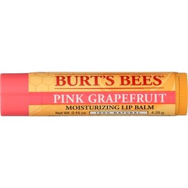 Burt's Bees Bálsamo labial hidratante 100% natural, pomelo rosa con cera de abejas y extractos de frutas, 1 tubo