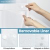 EUTXL Stall No Hook Shower Curtain with Snap in Liner,230GSM
