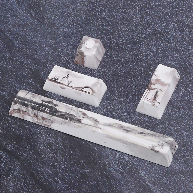 943 Landscape Pattern DIY Keycaps, Space Bar + ESC +