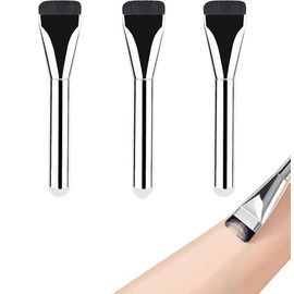 Walquicks 3 Pcs Flat Foundation Brush, Ultra Thin Foundation Brush, Liquid Powder Brush, Blush Concealer Brush, Makeup Foundation Brush, for Liquid, Cream Foundation Concealer Brush Makeup Brushes