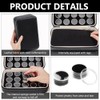 BENECREAT 30Pcs Gem Jars Leather Jewelry Display Case, 8.6x5.1x2.5 Inch