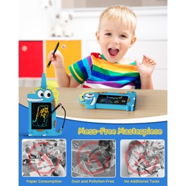 bravokids Kid Toys for Boys, Dinosaur Toys Backpack Writing Board Drawing Pad 4.5in Coloring Doodle Board, Travle Learning Toys Christmas Gift for 3 4 5 6 7 8 Boys