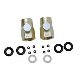 Mogankey 2 Pcs CGA320 to TR21-4 Thread Home Use Soda Refill Bottle CO2 Cylinder Cartridges Adapter Connector Kit Replacement Part for Soda Machine Tank Gold (2pack)