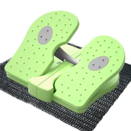 ISMIER Foldable Leg Exerciser: Portable Foot Pedal Exerciser for Seniors Under Desk Foot Pedal Exerciser Stepper Exercise for Leg Muscles Relieves Varicose Veins Physical Therapy Aid (Green)