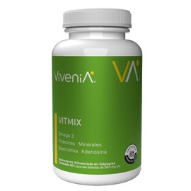 Multivitamínico con Omega 3, Quercetina y Adenosina | Vitaminas A, D, E, K | Para Hombres y Mujeres | Suplemento Diario | Energía Nutricional | 60 Softgels | Suministro para 1 Mes