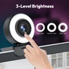 Angetube 4K Webcam with Ring Light, Computer Web Camera for