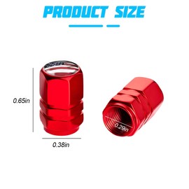 Mandark Car Tire Valve Stem Caps, 12PCS Aluminum Corrosion Resistant Wheel Air Pressure Stem Cover Set, Dustproof Automotive Tyre Accessories, Universal for Truck, Motorcycle, SUV(Red/Style C)