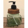 CWI Collection Green Glass Soap/Lotion Dispenser - Embossed with Dazey