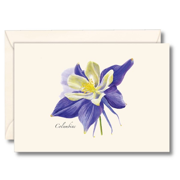 Earth Sky + Water - Columbine Notecard Set - 8 Blank Cards with Envelopes