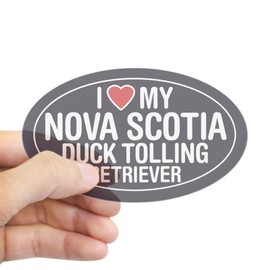 CafePress Nova Scotia Duck Tolling Retriever Sticker/Decal Oval Bumper Sticker, Euro Oval Car Decal