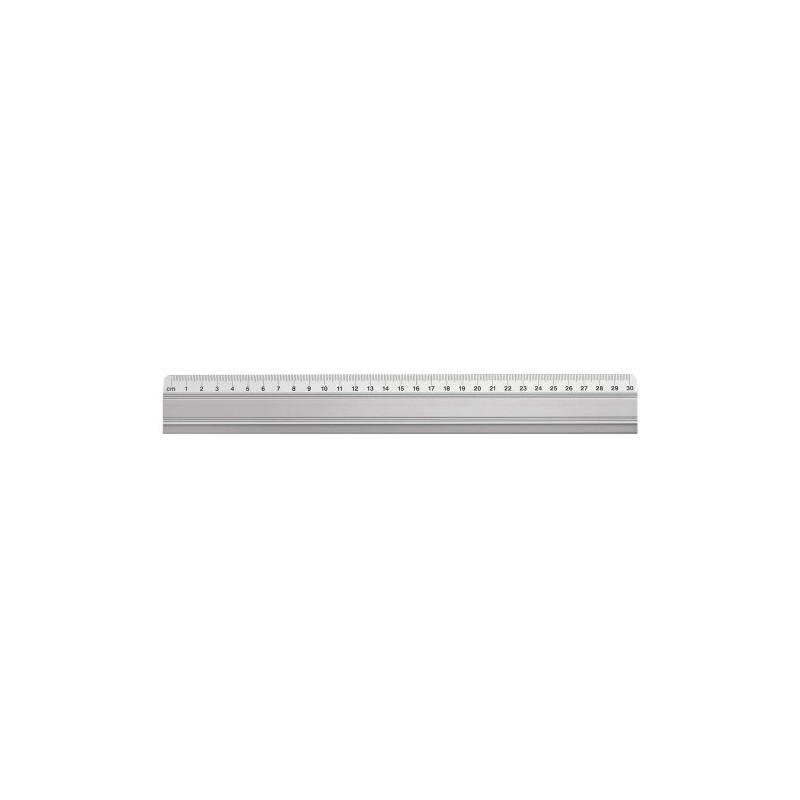 Wedo 0525330 Ruler in Aluminium 30 cm with Non-Slip Rubber