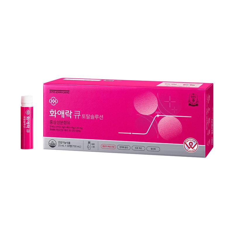 Jeonggwanjang 정관장 화애락 큐 토탈솔루션 25ml 30병 Jeonggwanjang Hwaerak Q