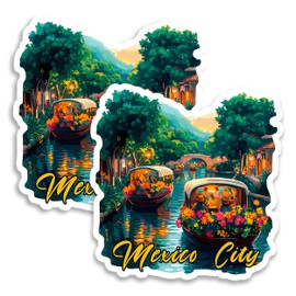 Mexico City Ciudad de México Magnet 4 Inch 2-Pack CDMX – Strong Vinyl Decorative Travel Magnets for Fridge Locker Kitchen Office – Cute Fun Aesthetic Cool Durable & Long-Lasting Souvenir ID44999