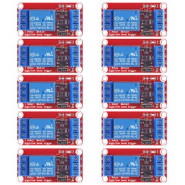 GTIWUNG One Channel Relay Module 12 V, 1 Channel Relay Board with Optocoupler Isolation, High Level Trigger Relay Module, Low Level Trigger Expansion Board, Relay Switch Module for Arduino Pack of 10