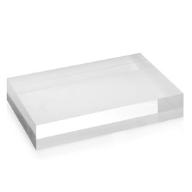 Acrylic Block 70 x 105 x 20 mm Transparent, Glossy Polished Side Edges/Acrylic/Acrylic Glass Zeigis®