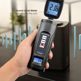 JuviPerpric Sound Level Calibrator, Sound Decibel Calibrator, Digital Sound Meter Calibrator 94dB & 114dB for 1 inch and 1/2 inch Microphone Check with LCD Display
