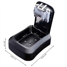 iGadgitz Home U7247 Wall Mounted Outdoor 4-Digit Combination Key Lock Box, Key Safe Box - Black