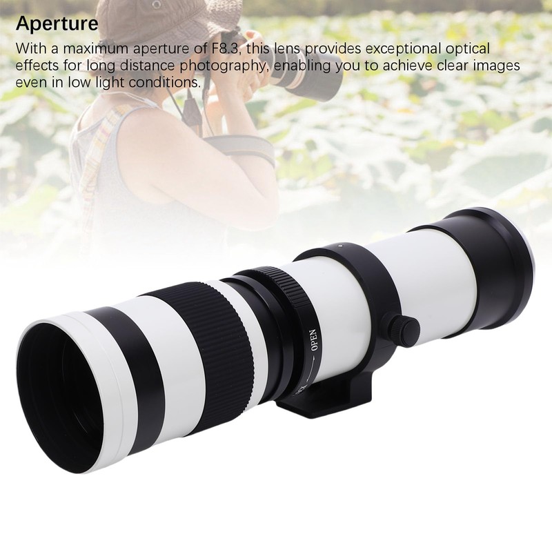 Bewinner 420–800mm F8.3–16 RF‑Mount Manual Focus Telephoto Lens for Mirrorless