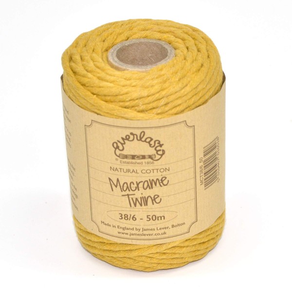 50M Spools - Everlasto Single Twist Soft Cotton Coloured Macrame