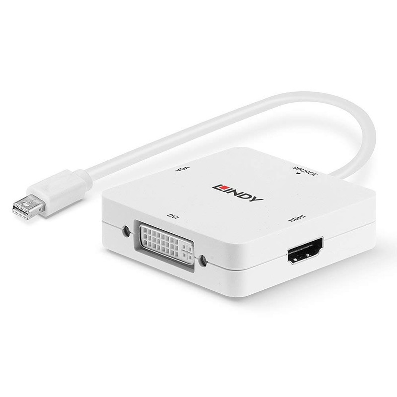 LINDY Mini DisplayPort 1.2 to HDMI DVI and VGA Converter