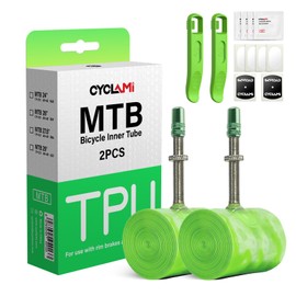 CYCLAMI MTB Bicycle Inner Tube TPU 65 g Ultralight MTB29/MTB27.5/MTB26 × 1.9-2.5 Bicycle Inner Tube with 45 mm Presta Metal Valve I Mountain Bike Inner Tube 29 Inch (2P-MTB26 X 1.9-2.5 (45 mm Valve))