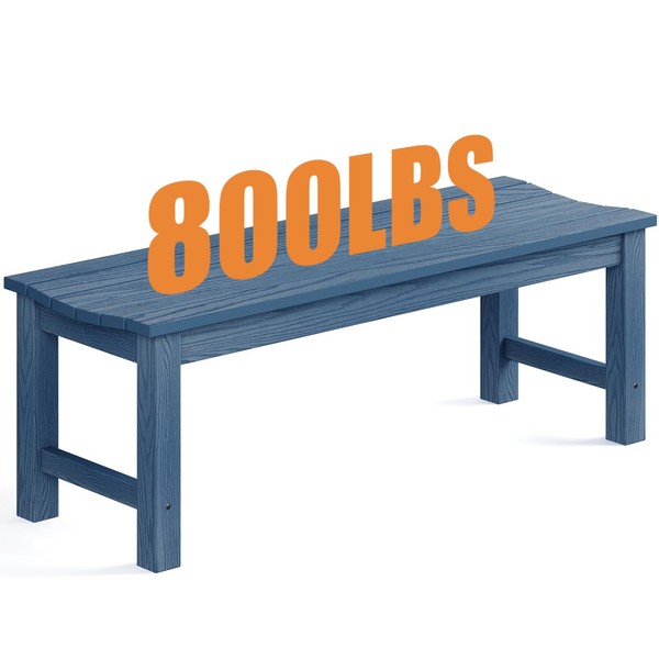 LAHAAP Outdoor Bench, 2-Person Patio Backless Bench Holds up to