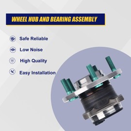 KUSATEC 512347 Rear Wheel Bearing Hub Assembly for 2004-2013 Mazda 3 2009-2013 Mazda 3 Sport 2006-2017 Mazda 5, 5 Lug w/ABS