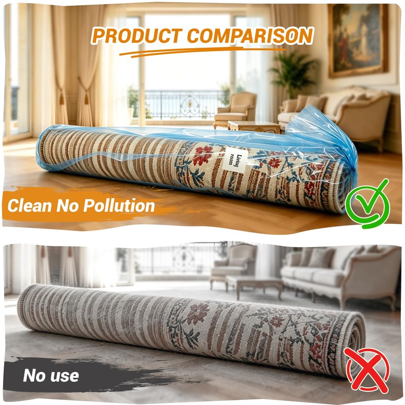 Heavy Duty Rug Storage Bags for 8' x 10' Rolled