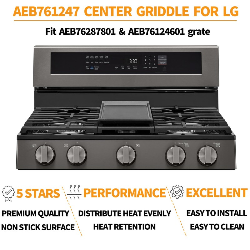 Atgestore AEB76124701 Center Griddle Replacement for LG stove Parts AAA30016801
