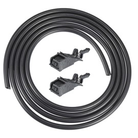 Unifizz Windshield Washer Nozzle with 2m Washer Hose for VW Jetta, Golf, Passat, Beetle & More – Direct OE# 6E0955985A Replacement – 2-Pack, Black