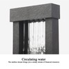Wakects Indoor Desktop Fountain Waterfall, LED Indoor Fountain Illuminated Waterfall