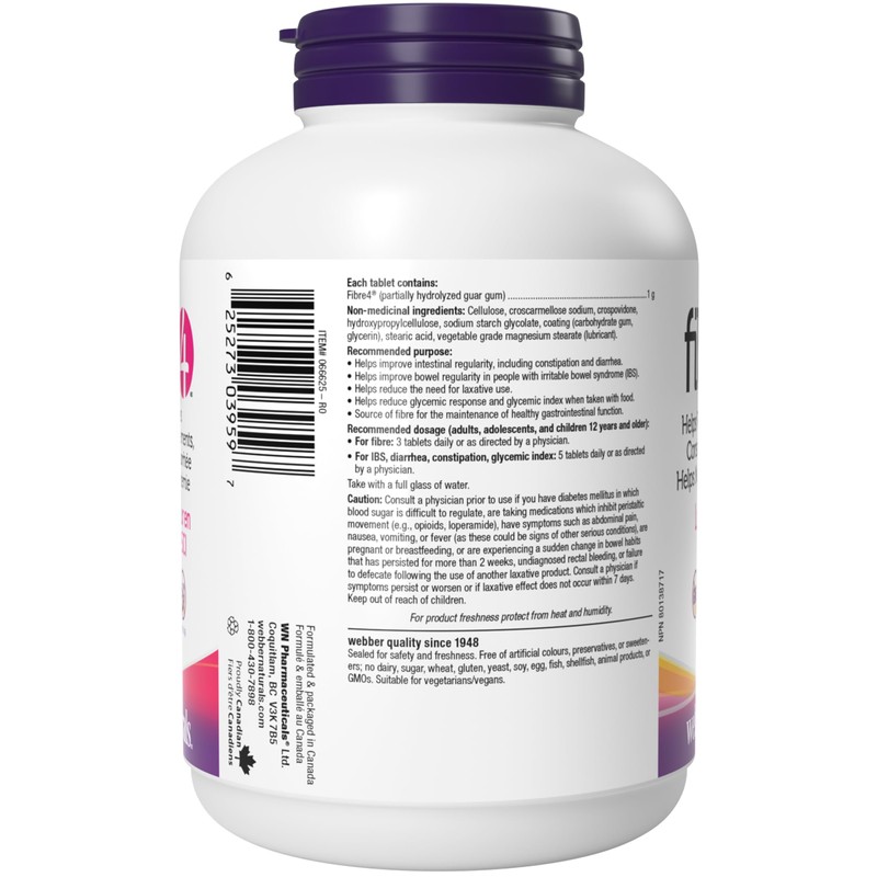 Webber Naturals Webber Naturals The Right Fibre4 IBS Intestinal Discomfort