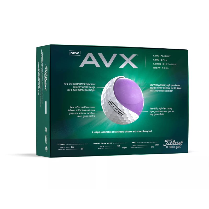 Titleist AVX Soft Feel Golf Balls Low Flight Low Spin