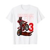 Motocross Birthday Shirt Motorcycle Themed 3rd Birthday T-Shirt