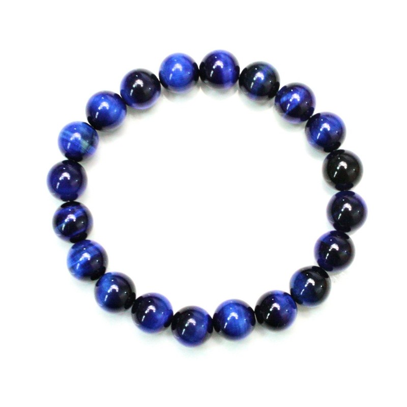 Happy Bomb Indigo Blue Tiger Eye, Large, 0.4 inches (10