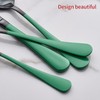 Onlycooker 20-Piece Green Silverware Set - 18/0 Stainless Steel, Black