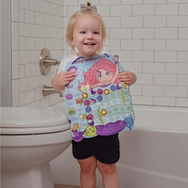 Potty Chart for Toddlers with Mermaid Theme - Magnetic Potty Training Chart with Rewards, Stickers, and Training Tools - Perfect for Toddler Potty Training