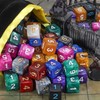 CiaraQ DND Polyhedral Dice (100pcs) with A Dice Bag Compatible