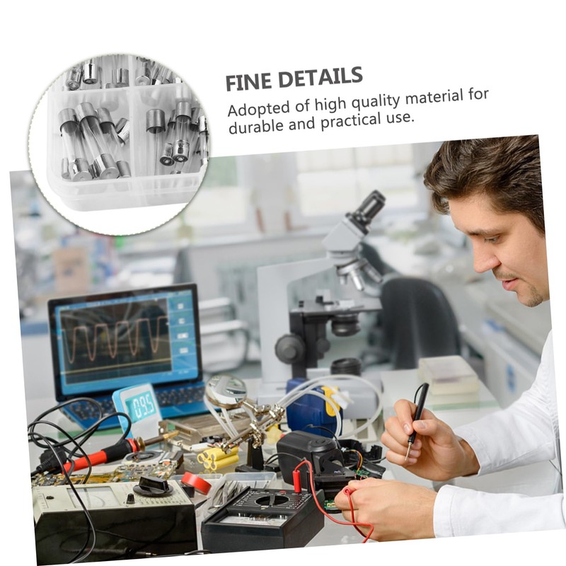 KONTONTY 5x20mm 6x30mm Glass Fuse Assortment 0.5a-20a 60pcs Kit High