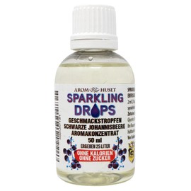 Schwarze Johannisbeeren-Konzentrat-Drops| 1 Flasche 50 ml ergibt 25 Liter | hochkonzentriertes Aroma |ohne Zucker | für Wassersprudler | Fertiggetränk | kalorienarm | ohne Konservierungsstoffe