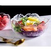 Coolcapis 3 pcs Glass Salad Bowls with Gold Trim and
