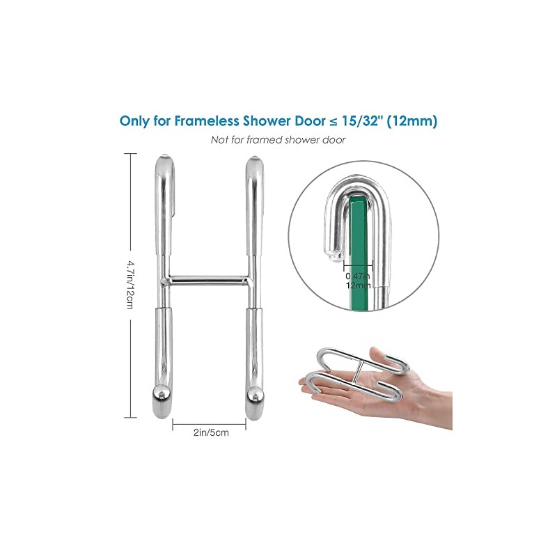 Simtive 12-Inch Shower Squeegee Set with Hooks