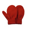 Kids Winter Toddler Mittens Red Soft Knitted Gloves Warm Thick