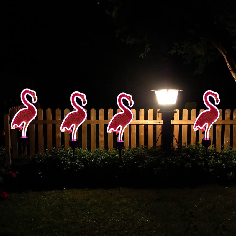 SunKite Flamingo Solar Stake Lights Outdoor,Waterproof Solar Neon Lights for