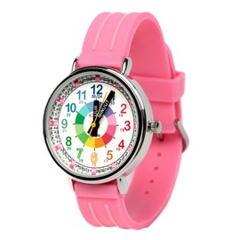 Kiddus Children's Girls Watch Analogue Learning The Time Dutch Watch Japanese Quartz Rubber Strap Waterproof KI10325.