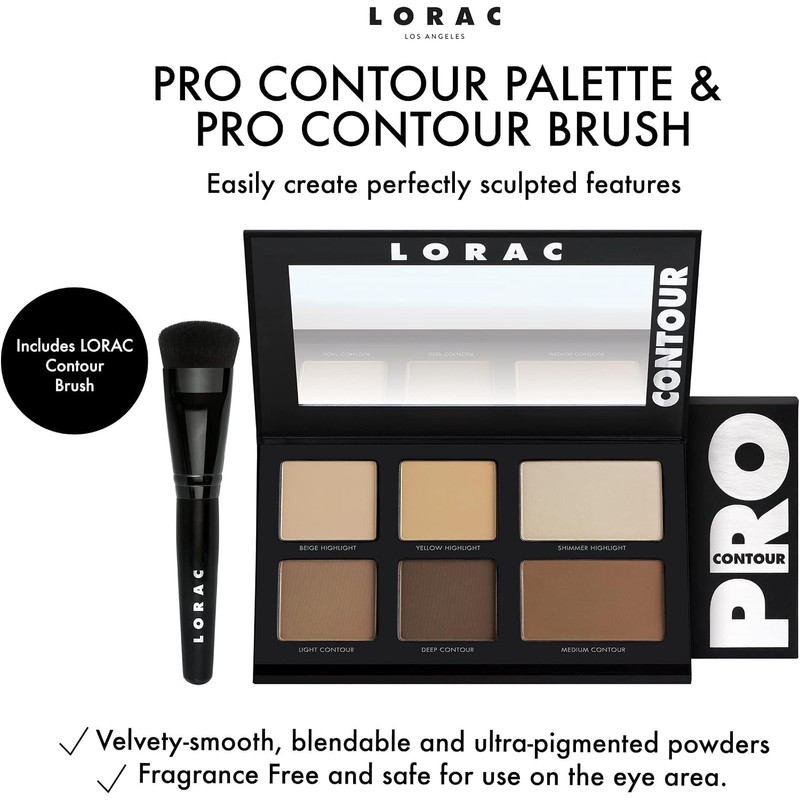 LORAC Pro Contour Palette Plus - cepillo para polvo de
