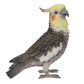 Oubia Cockatiel 8.1 x 3.8 x 8.7 inches (20.7 x 9.7 x 22.1 cm) Doll Figurine Figurine Animal Garden Decoration Realistic Cute Bird H15089-2
