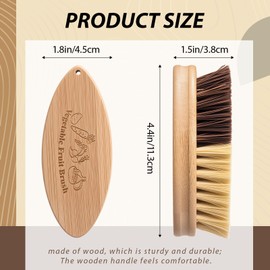 Honeydak 2 Pcs Hard and Soft Side Vegetable Brush Scrubber, Wash Brushes Potato Cleaning Brush for Food Carrot Cucumber Wash Cleaner