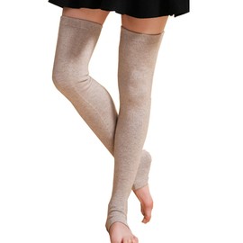 Lerben® Womens Girls Winter Warm Cashmere Leg Warmers Long Soft Knee High Legging Socks Tawny