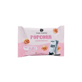 CHEF POPPIN Gourmet Flavored Popcorn, Non-GMO, Oatly's Oat Milk & Strawberry, 20g, 6 Pack, .71 oz each